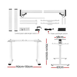 Artiss Standing Desk Motorised Dual Motor 140CM Black