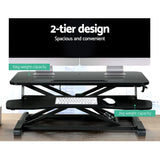 Artiss Standing Desk Riser Height Adjustable Black 80CM