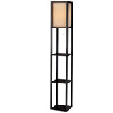 Floor Lamps: Artiss Floor Lamp 3 Tier Shelf Shelf Storage LED Light Stand Home Room Vintage Black