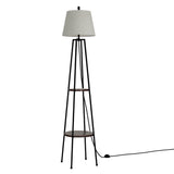 Artiss Floor Lamp 2 Tier Shelf Storage LED Light Stand Home Living Room Upright