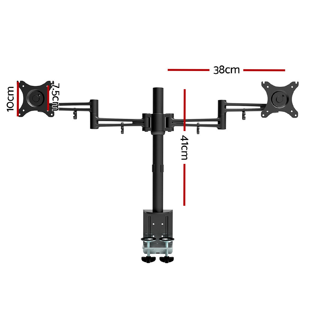 Computer Monitors & Accessories: Artiss Monitor Arm Dual Desk Mount Screen Holder Bracket