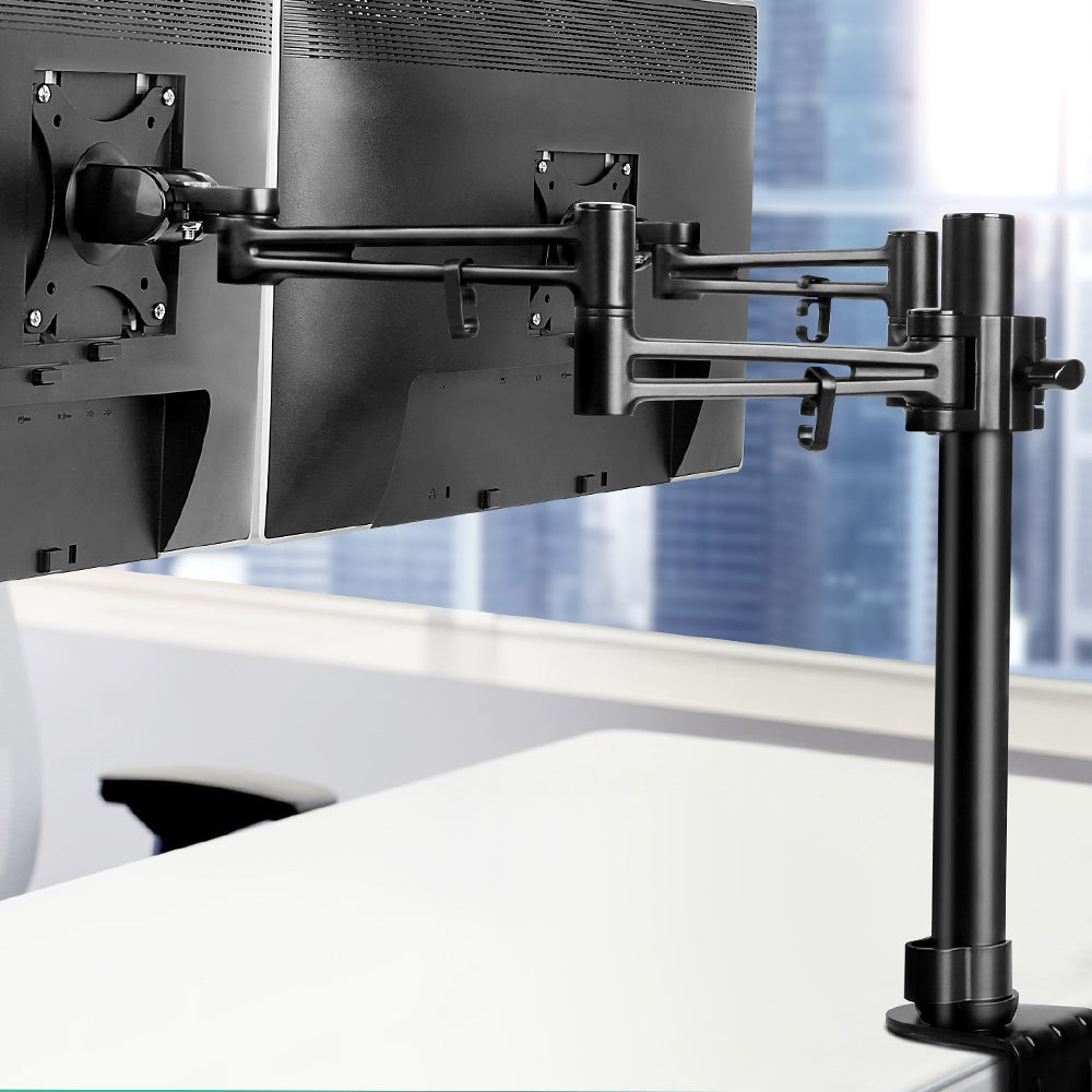 Computer Monitors & Accessories: Artiss Monitor Arm Dual Desk Mount Screen Holder Bracket