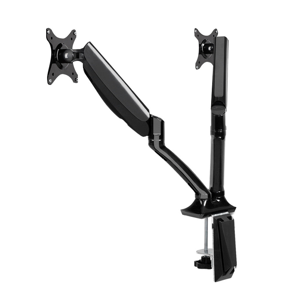 Computer Monitors & Accessories: Artiss Monitor Arm Gas Spring Dual Desk Mount Screen Holder