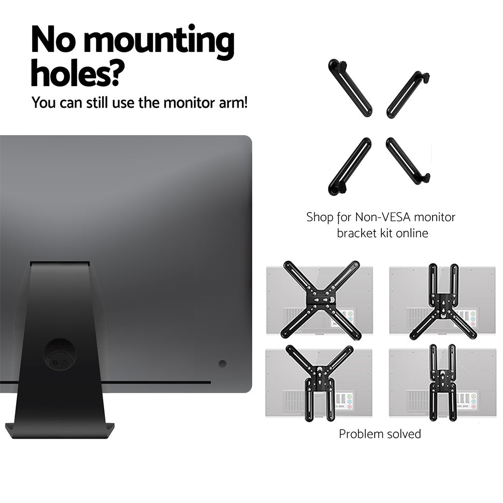 Computer Monitors & Accessories: Artiss Monitor Arm Desk Mount Screen Holder Bracket