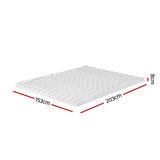 Giselle Bedding Memory Foam Mattress Topper 7-Zone Airflow Pad 8cm Queen White