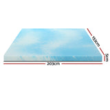 Giselle Bedding Memory Foam Mattress Topper Gel 5cm Queen