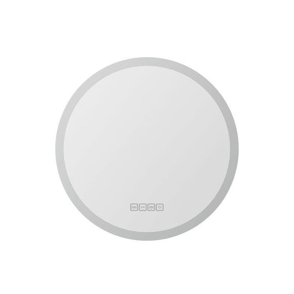 Embellir Bluetooth LED Wall Mirror With Light 50CM Bathroom Decor Round Mirrors