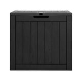 Gardeon Outdoor Storage Box 118L Container Lockable Indoor Garden Toy Tool Shed Black