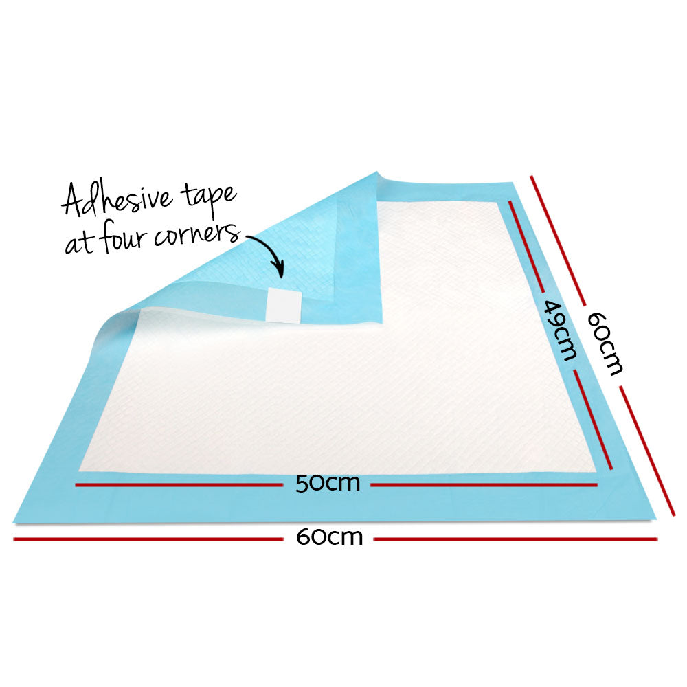 Dog Training Aids: i.Pet Pet Training Pads 200pcs 60x60cm Puppy Dog Toilet Pee Indoor Super Absorbent Blue