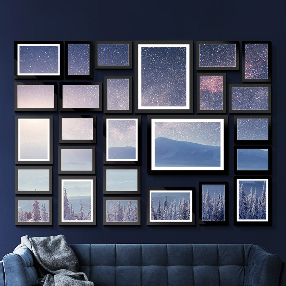 Picture Frames: Artiss Photo Frames Art Holder 26PCS 8x10" 5x7" 4x6" 3.5x5" Black