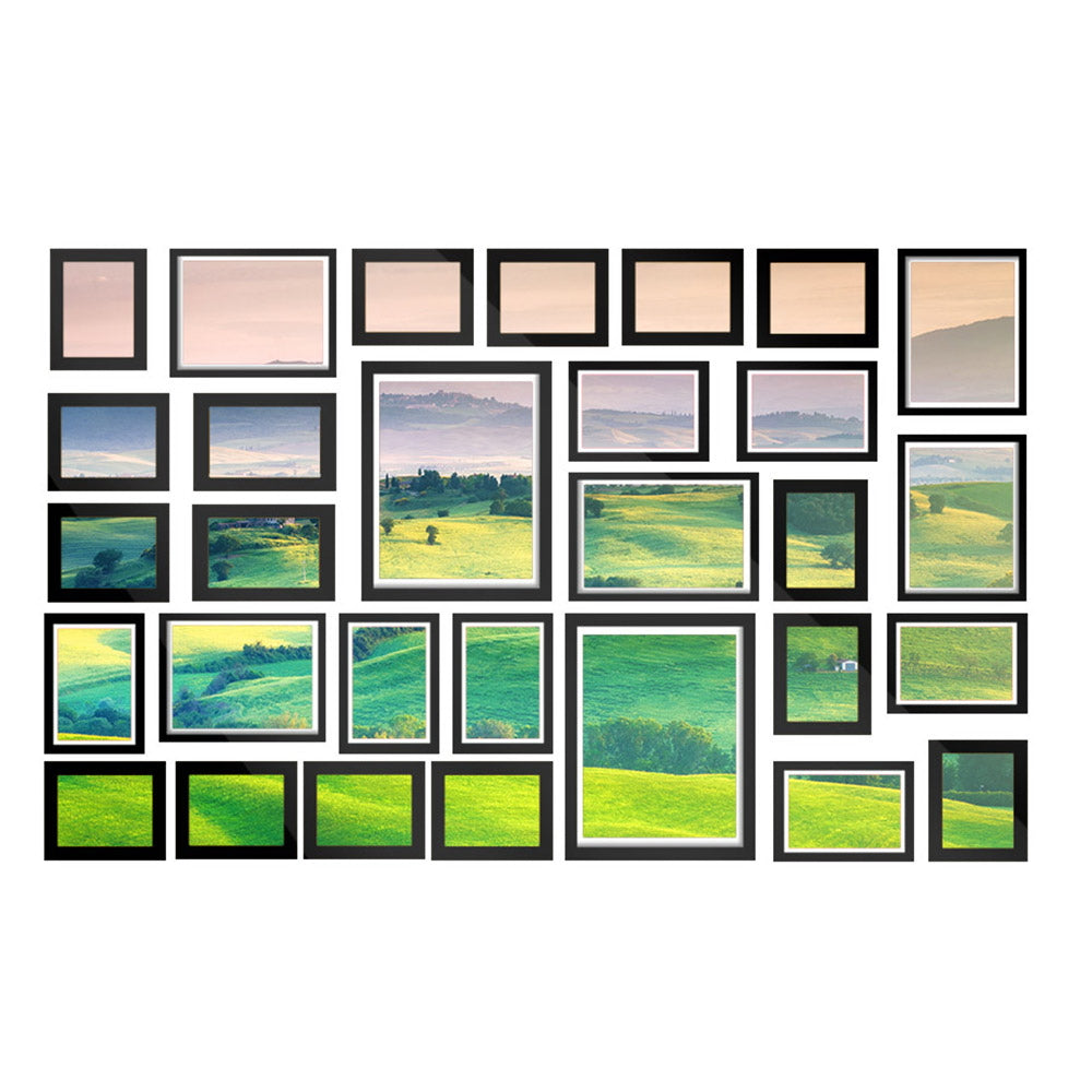 Picture Frames: Artiss Photo Frames Art Holder 30PCS 8x10" 5x7" 4x6" 3.5x5" Black