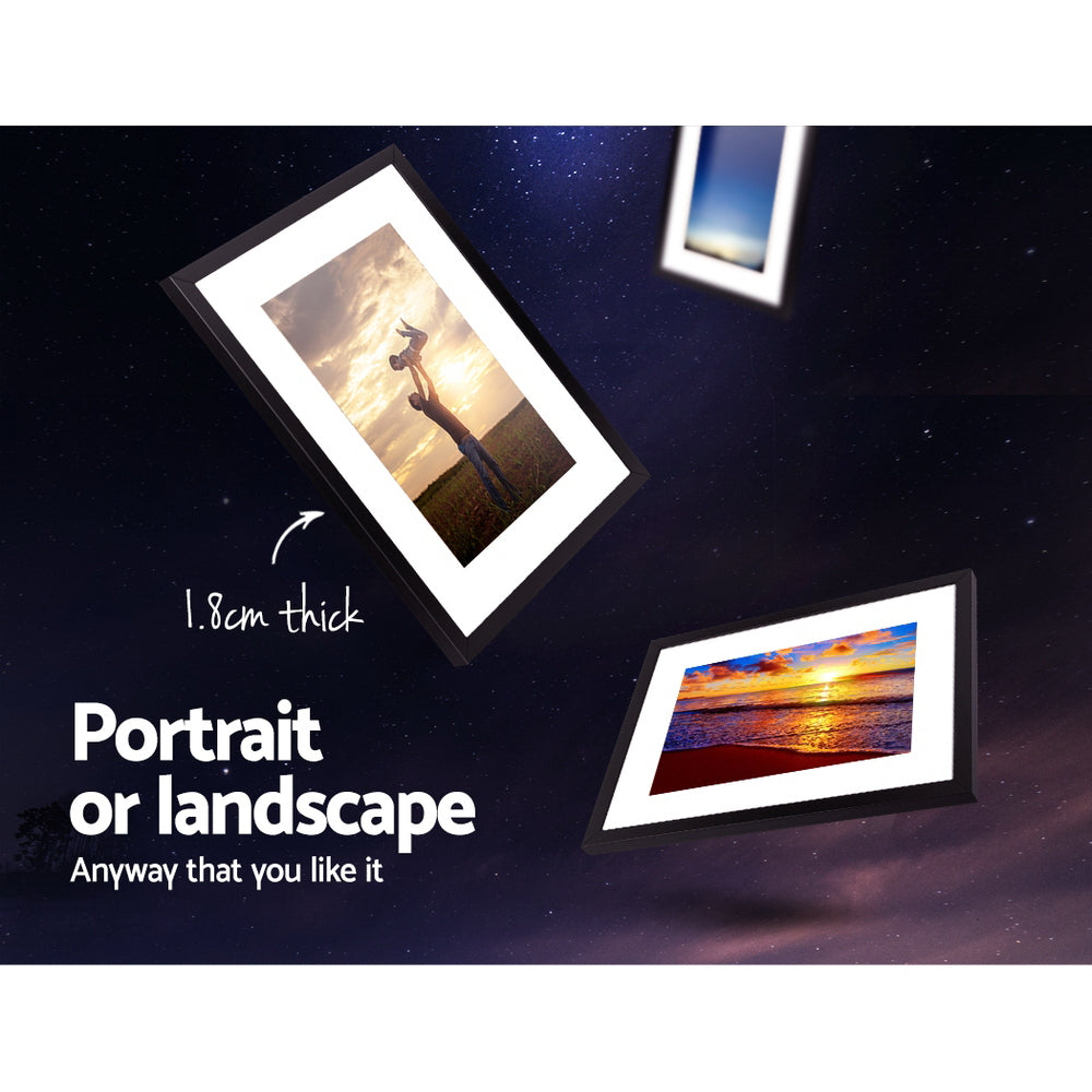 Picture Frames: 3 PCS Photo Frame Wall Set A3 Picture Home Decor Art Gift Present Black