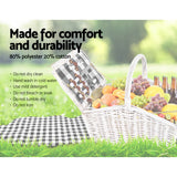Picnic Baskets: Alfresco 2 Person Picnic Basket Set Willow Vintage Baskets Insulated Blanket Bag