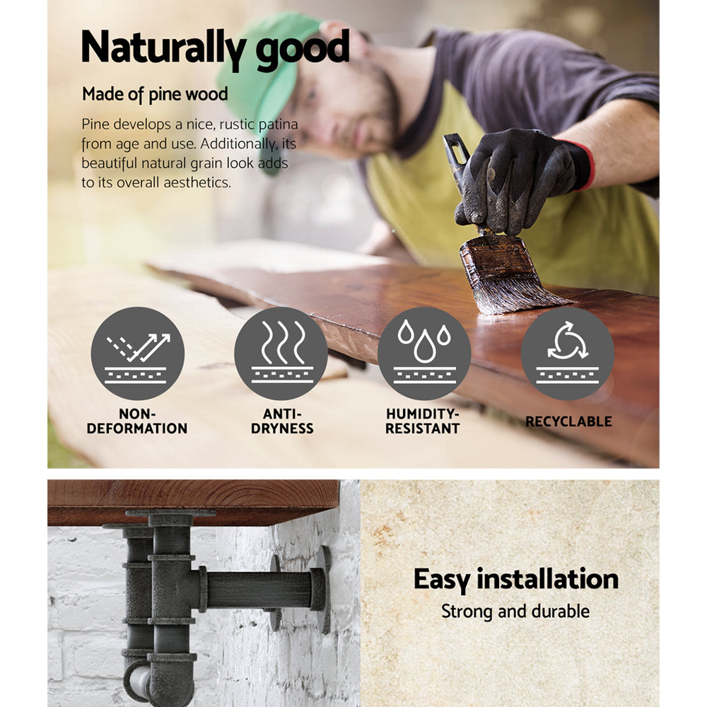 Kitchen & Bathroom DIY: Artiss Floating DIY Pipe Shelf - IVES