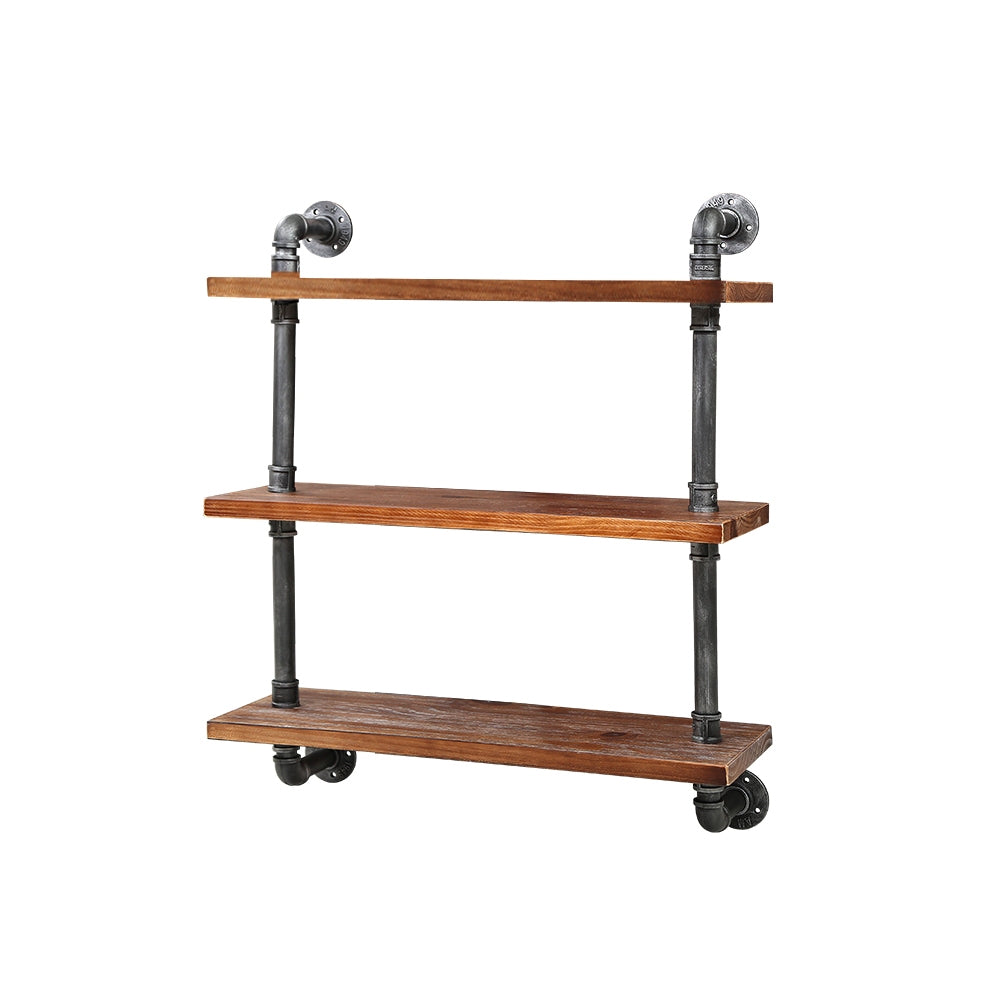 Kitchen & Bathroom DIY: Artiss Floating DIY Pipe Shelf 3 Tiers - IRMA