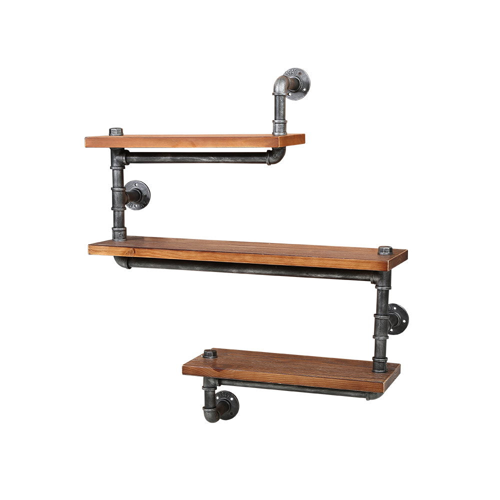 Kitchen & Bathroom DIY: Artiss Floating DIY Pipe Shelf 3 Tiers - IONA