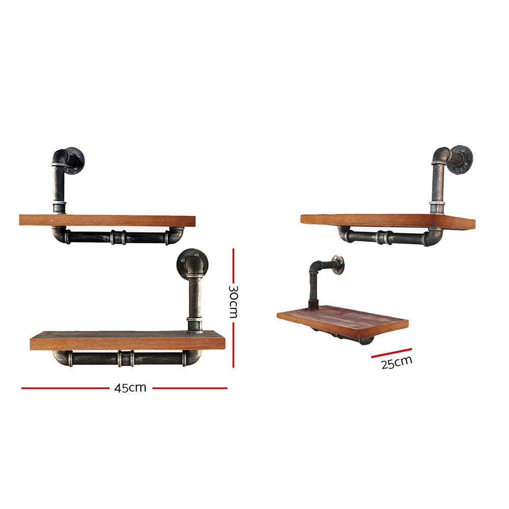 Kitchen & Bathroom DIY: Artiss Floating DIY Pipe Shelf 3 Tiers - IONA
