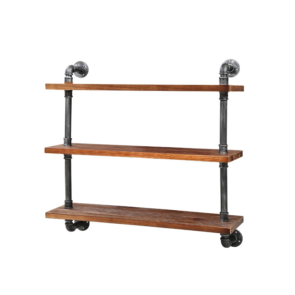 Kitchen & Bathroom DIY: Artiss Floating DIY Pipe Shelf 3 Tiers - ISSA