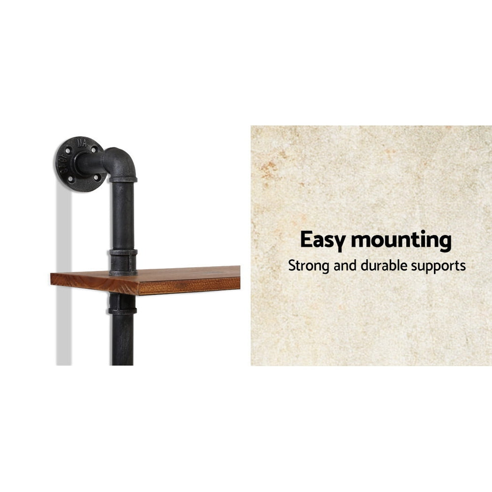 Kitchen & Bathroom DIY: Artiss Floating DIY Pipe Shelf 3 Tiers - ISSA