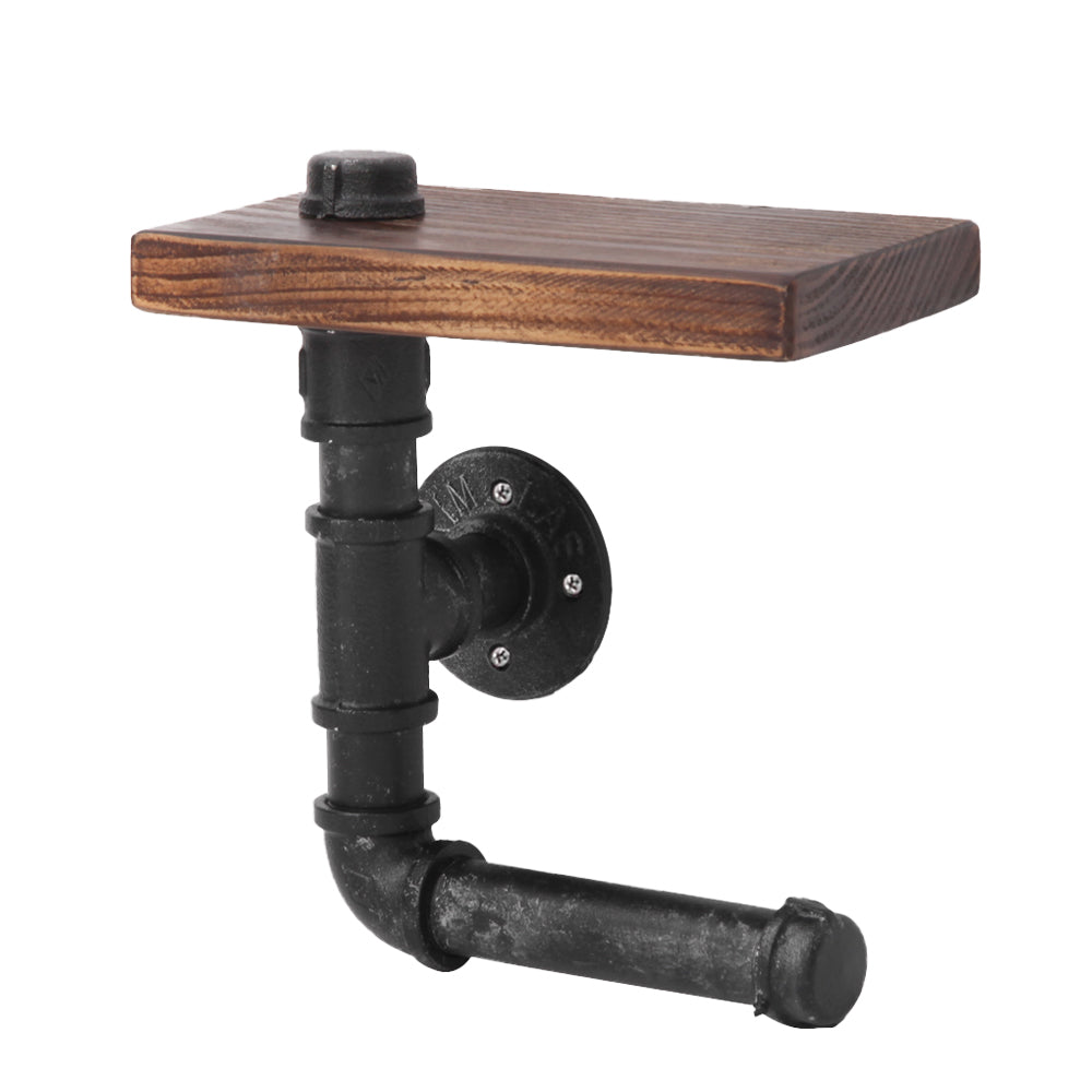 Toilet Paper Holders: Artiss Floating DIY Pipe Shelf Toilet Paper Holder