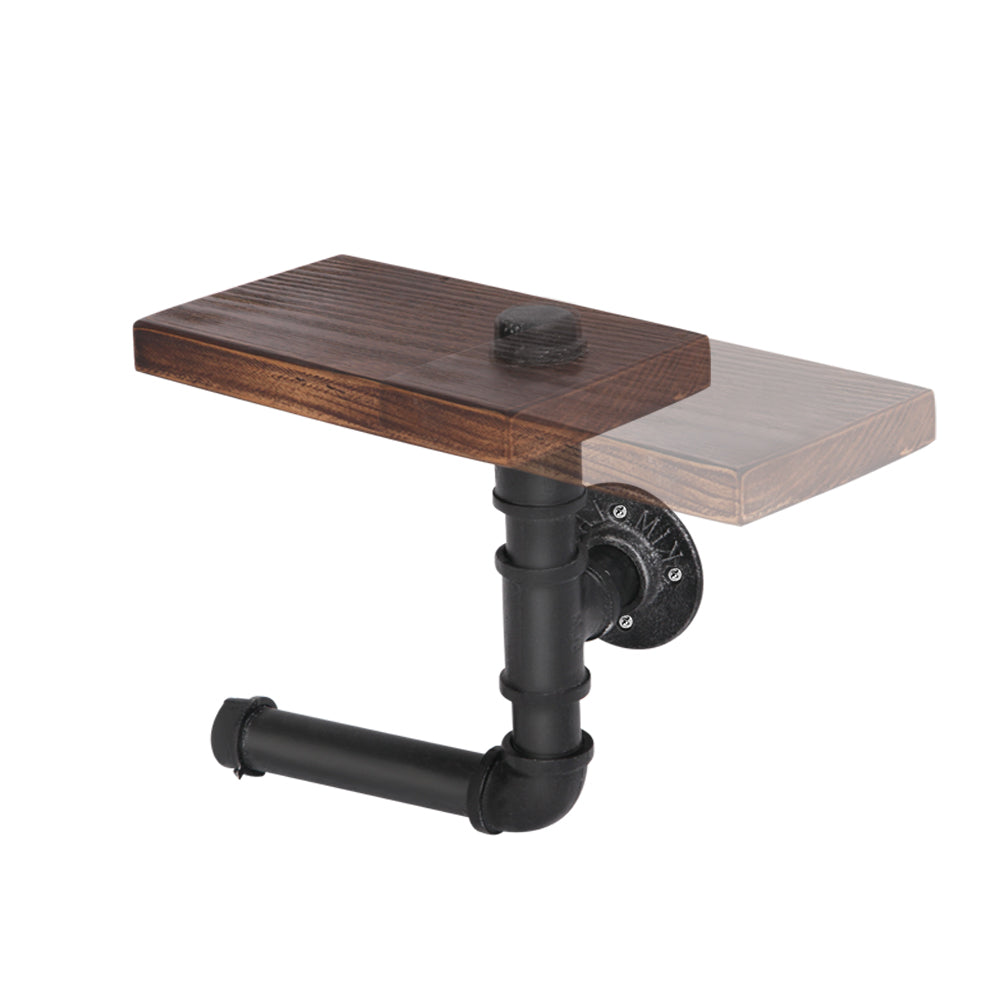 Toilet Paper Holders: Artiss Floating DIY Pipe Shelf Toilet Paper Holder