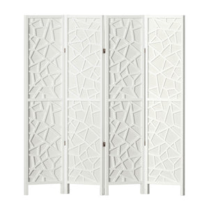 Artiss 4 Panel Room Divider Screen 162x170cm Clover White