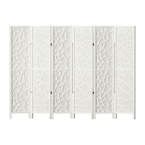 Artiss 6 Panel Room Divider Screen 244x170cm Clover White