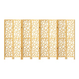 Artiss 8 Panel Room Divider Screen 325x170cm Clover Natural