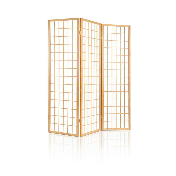 Artiss 3 Panel Room Divider Screen 131x179cm Natural