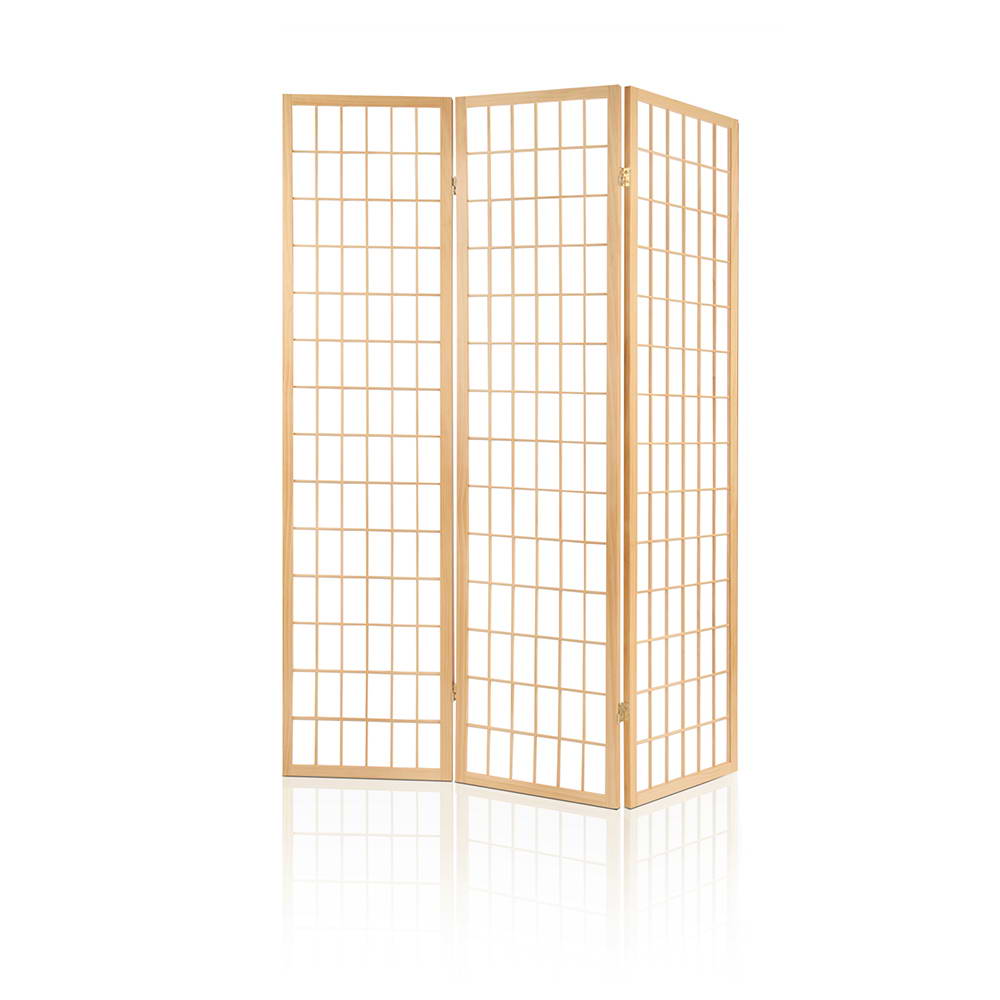 Room Dividers: Artiss 3 Panel Room Divider Screen 131x179cm Natural
