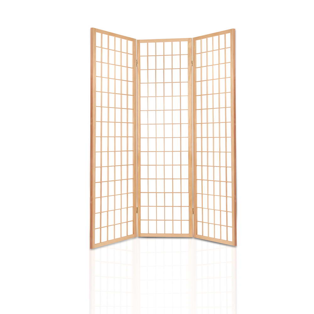 Room Dividers: Artiss 3 Panel Room Divider Screen 131x179cm Natural