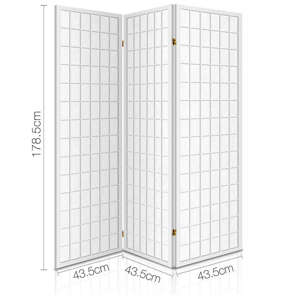 Room Dividers: Artiss 3 Panel Room Divider Screen 131x179cm White