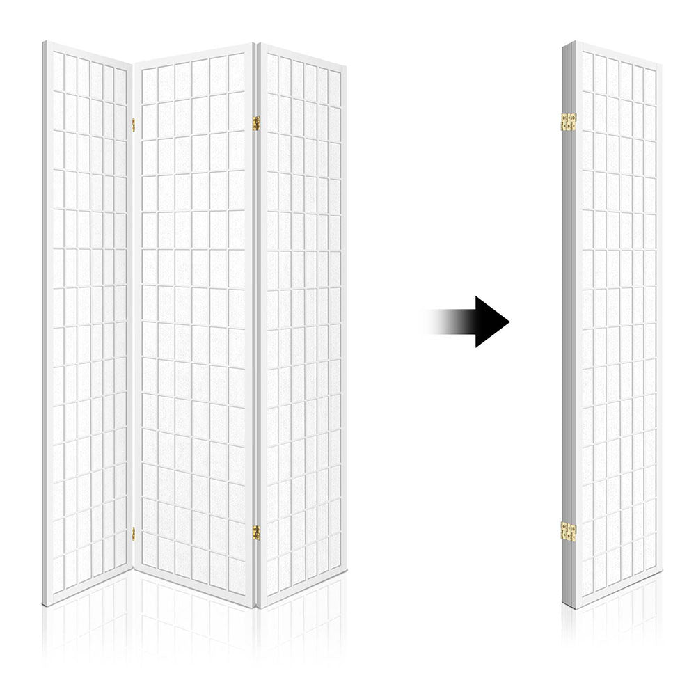 Room Dividers: Artiss 3 Panel Room Divider Screen 131x179cm White