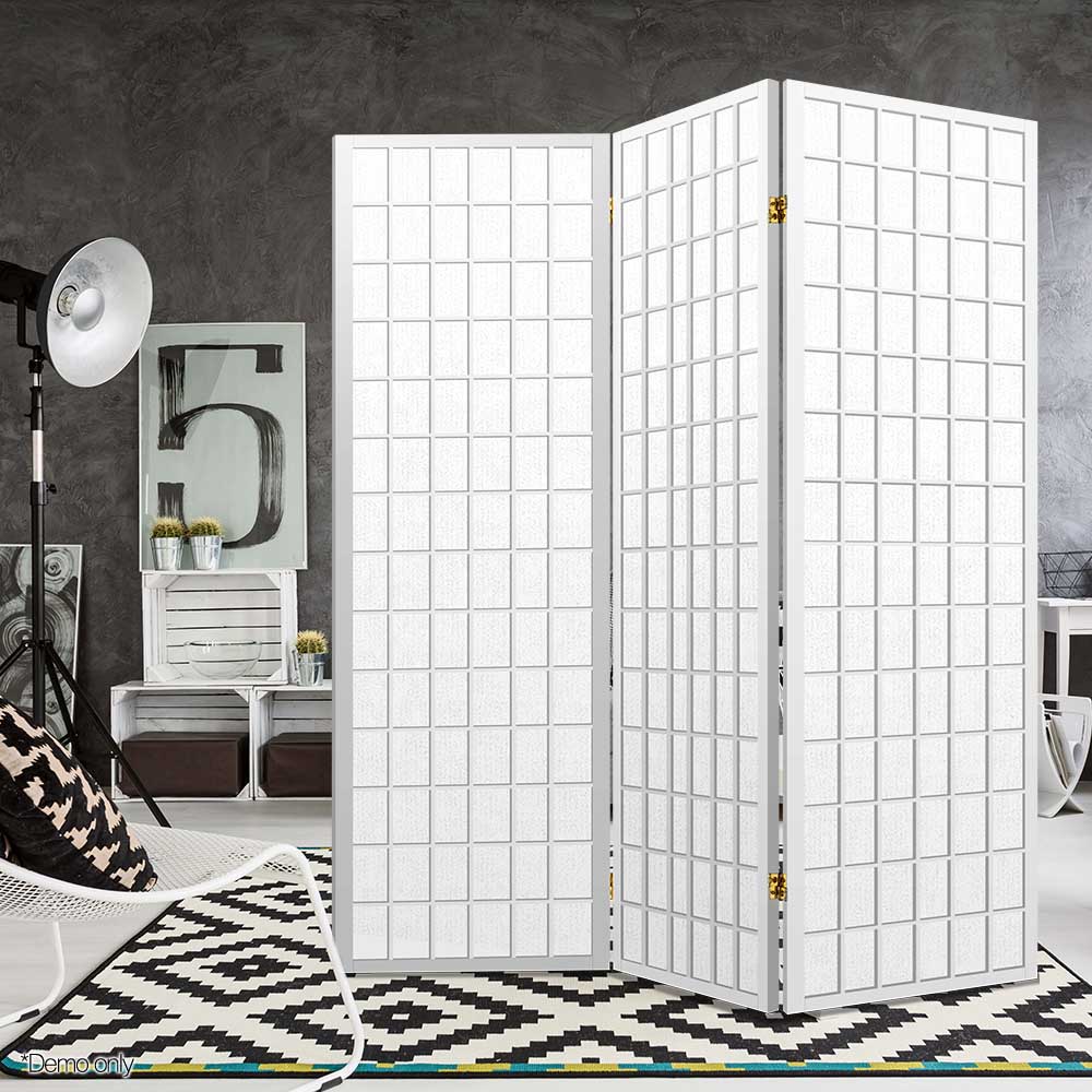 Room Dividers: Artiss 3 Panel Room Divider Screen 131x179cm White