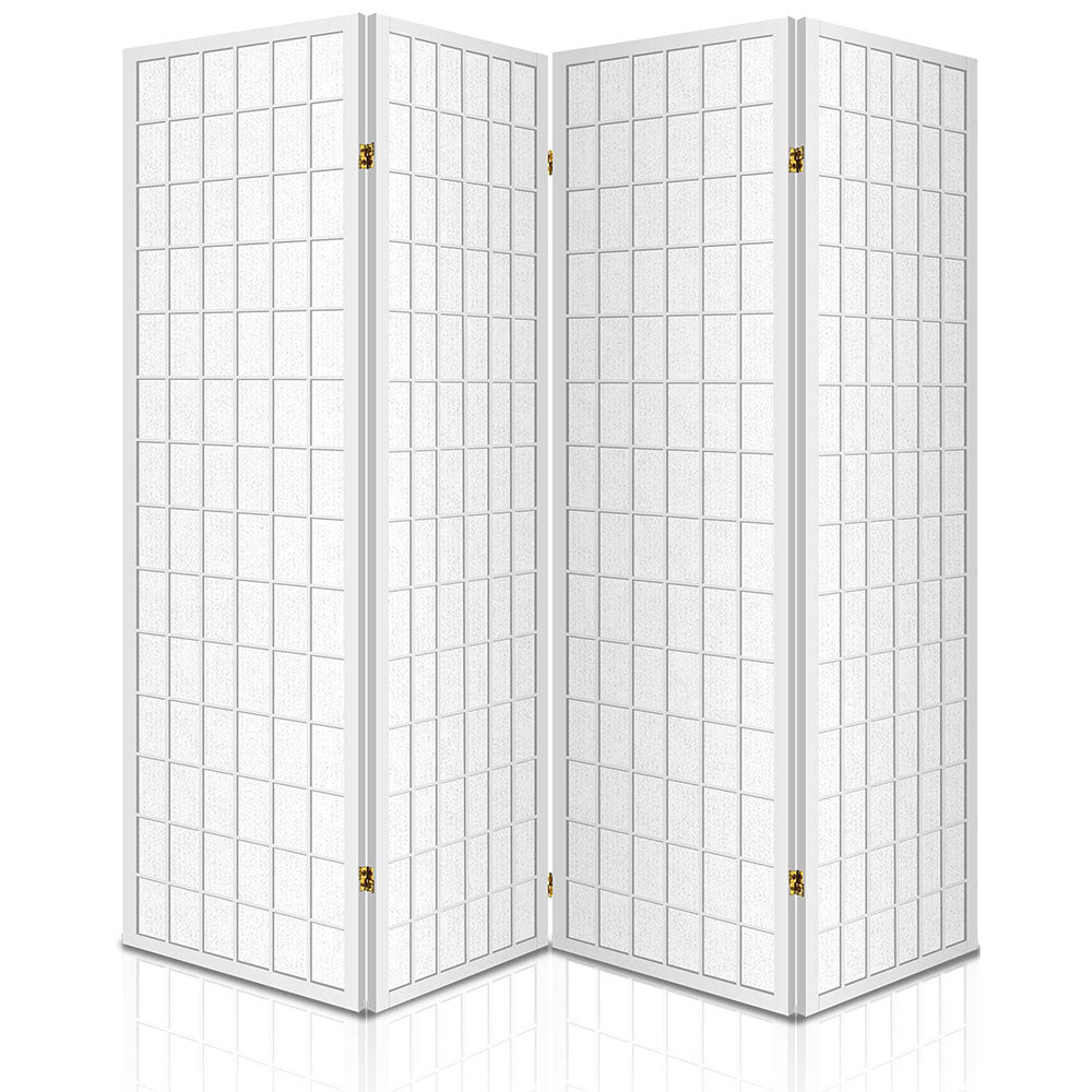 Room Dividers: Artiss 4 Panel Room Divider Screen 174x179cm White