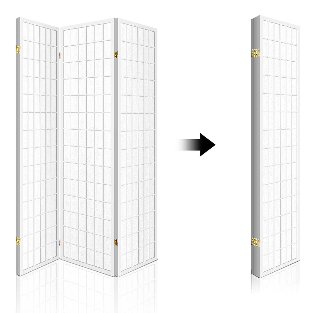 Room Dividers: Artiss 4 Panel Room Divider Screen 174x179cm White