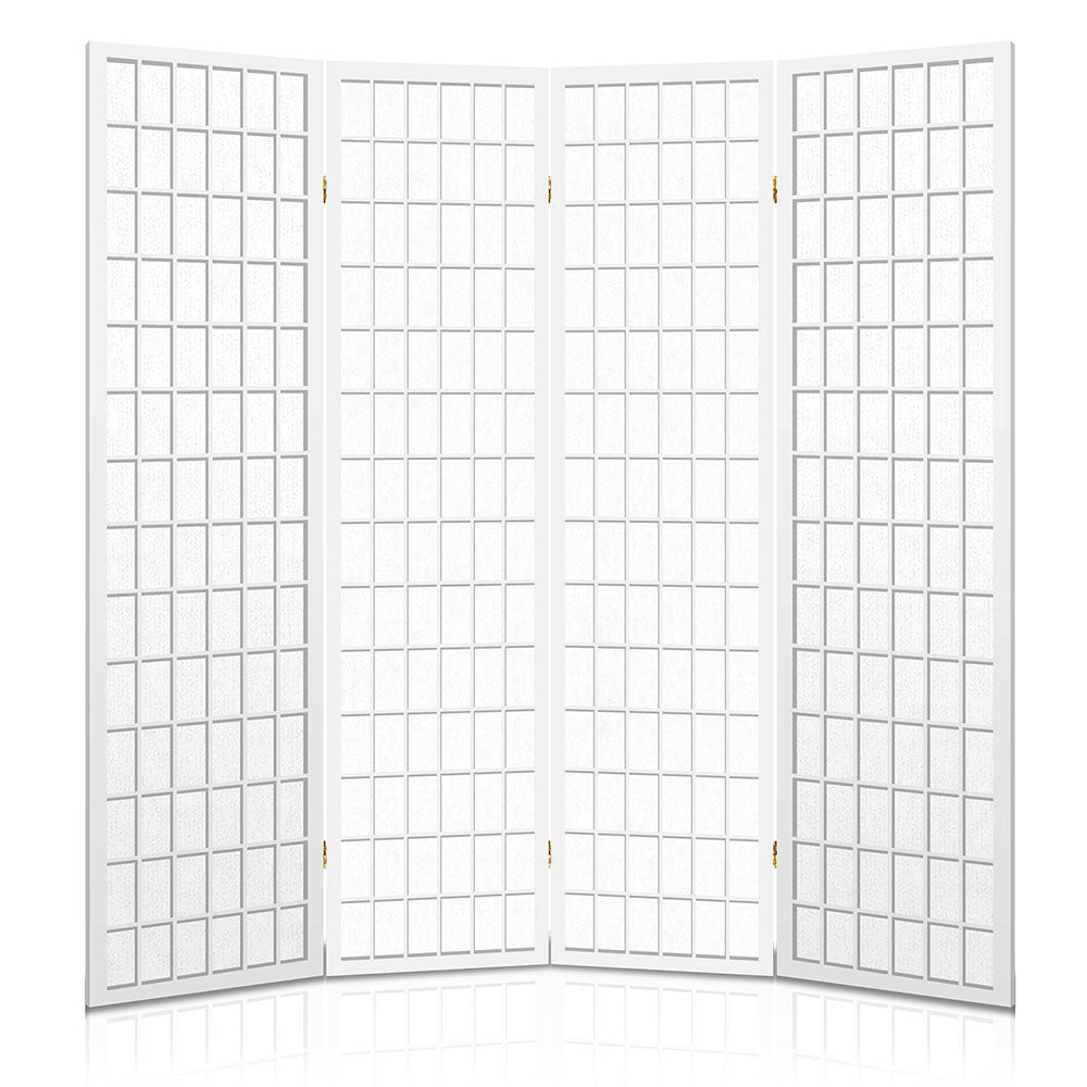 Room Dividers: Artiss 4 Panel Room Divider Screen 174x179cm White