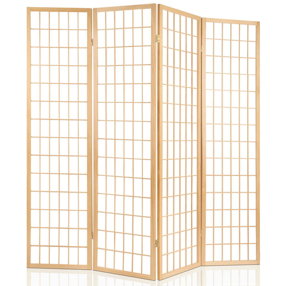 Room Dividers: Artiss 6 Panel Room Divider Screen 261x179cm Natural