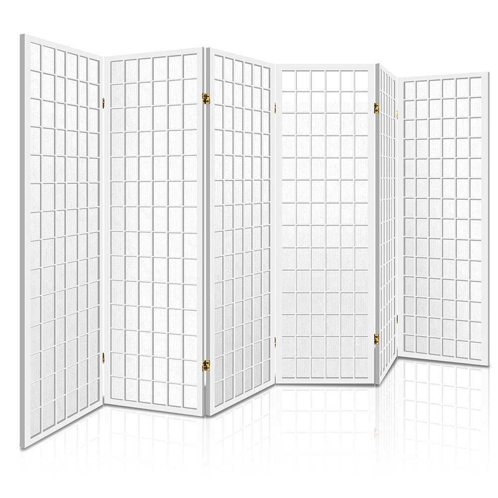 Room Dividers: Artiss 6 Panel Room Divider Screen 261x179cm White