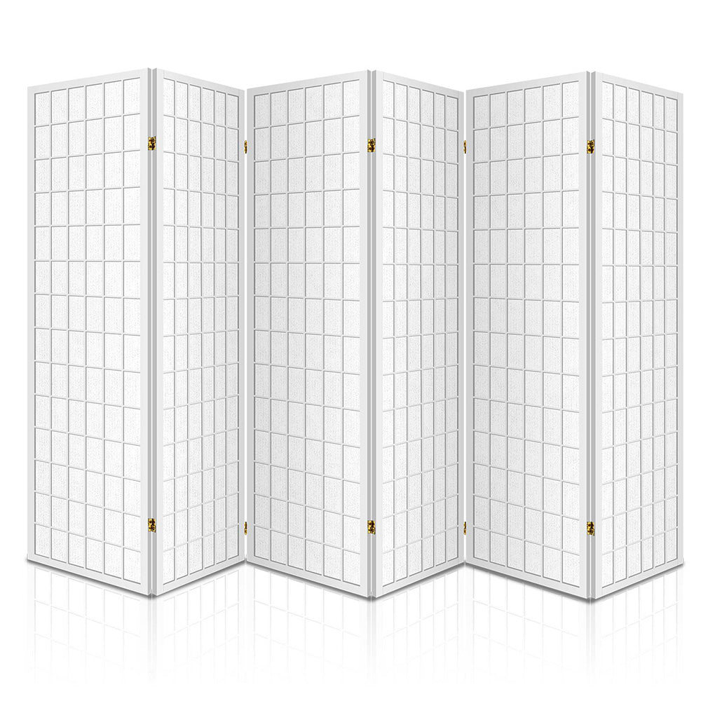 Room Dividers: Artiss 6 Panel Room Divider Screen 261x179cm White