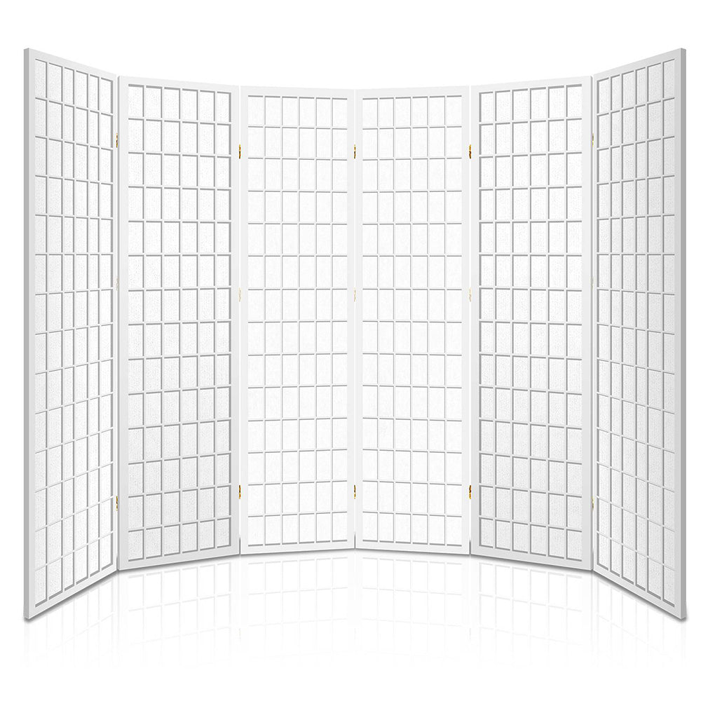 Room Dividers: Artiss 6 Panel Room Divider Screen 261x179cm White
