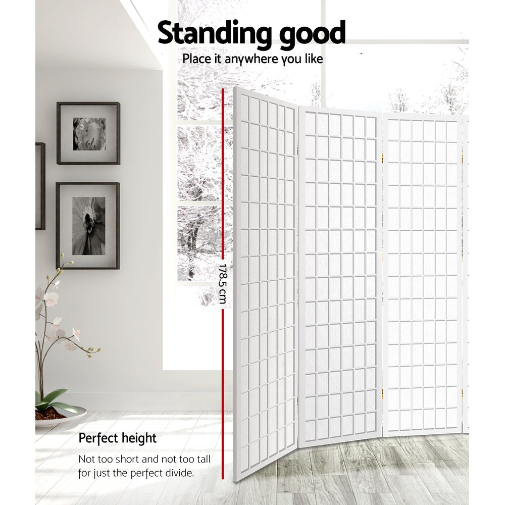 Room Dividers: Artiss 8 Panel Room Divider Screen 348x179cm White