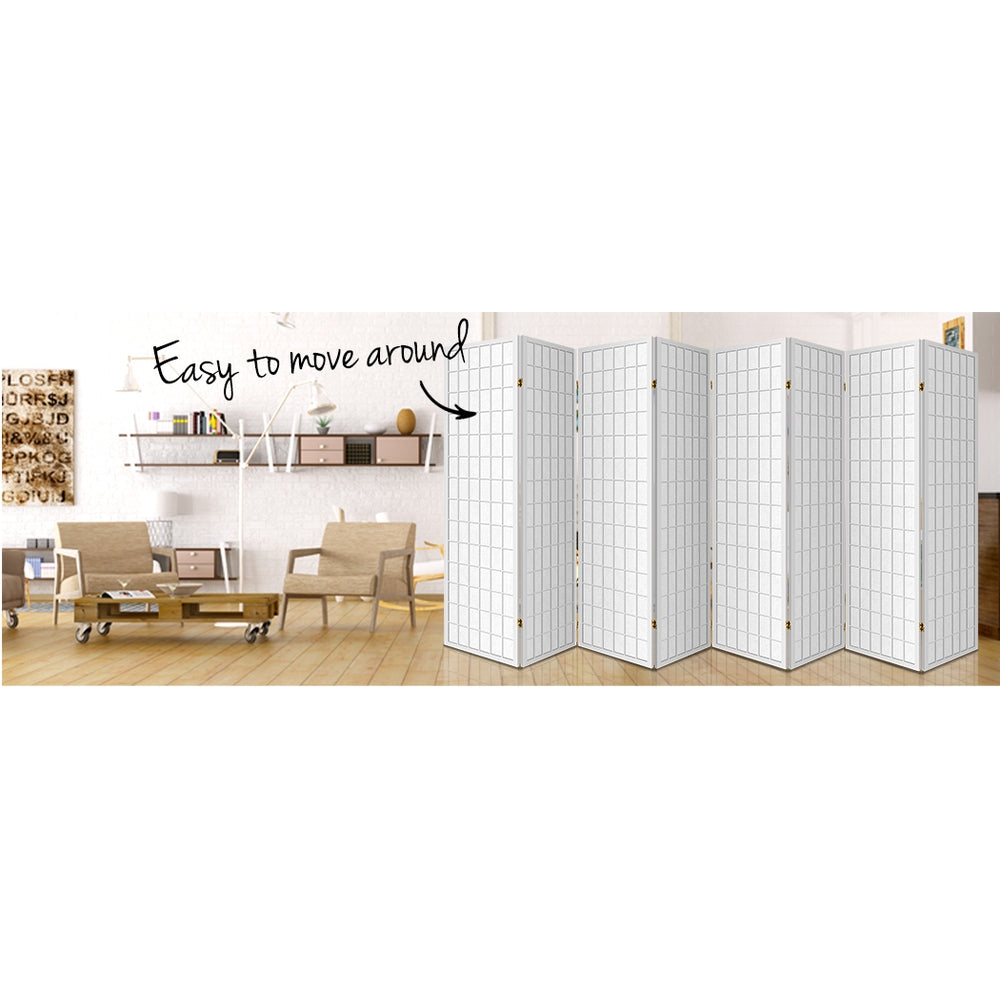 Room Dividers: Artiss 8 Panel Room Divider Screen 348x179cm White