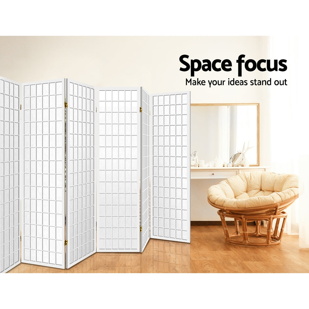 Room Dividers: Artiss 8 Panel Room Divider Screen 348x179cm White