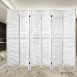 Artiss 6 Panel Room Divider Screen 245x170cm Louver White