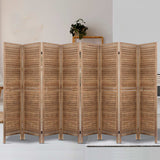 Artiss 8 Panel Room Divider Screen 326x170cm Louver Oak