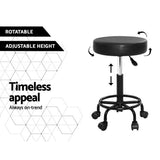 Artiss 2x Salon Stool Round Swivel Chair