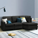 Artiss Modular Sofa Chaise Set 4-seater Dark Grey