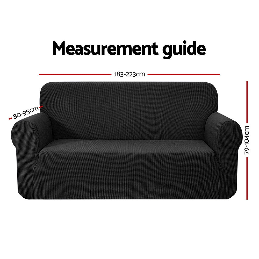 Sofa Accessories: Artiss Sofa Cover Couch Covers 3 Seater High Stretch Black