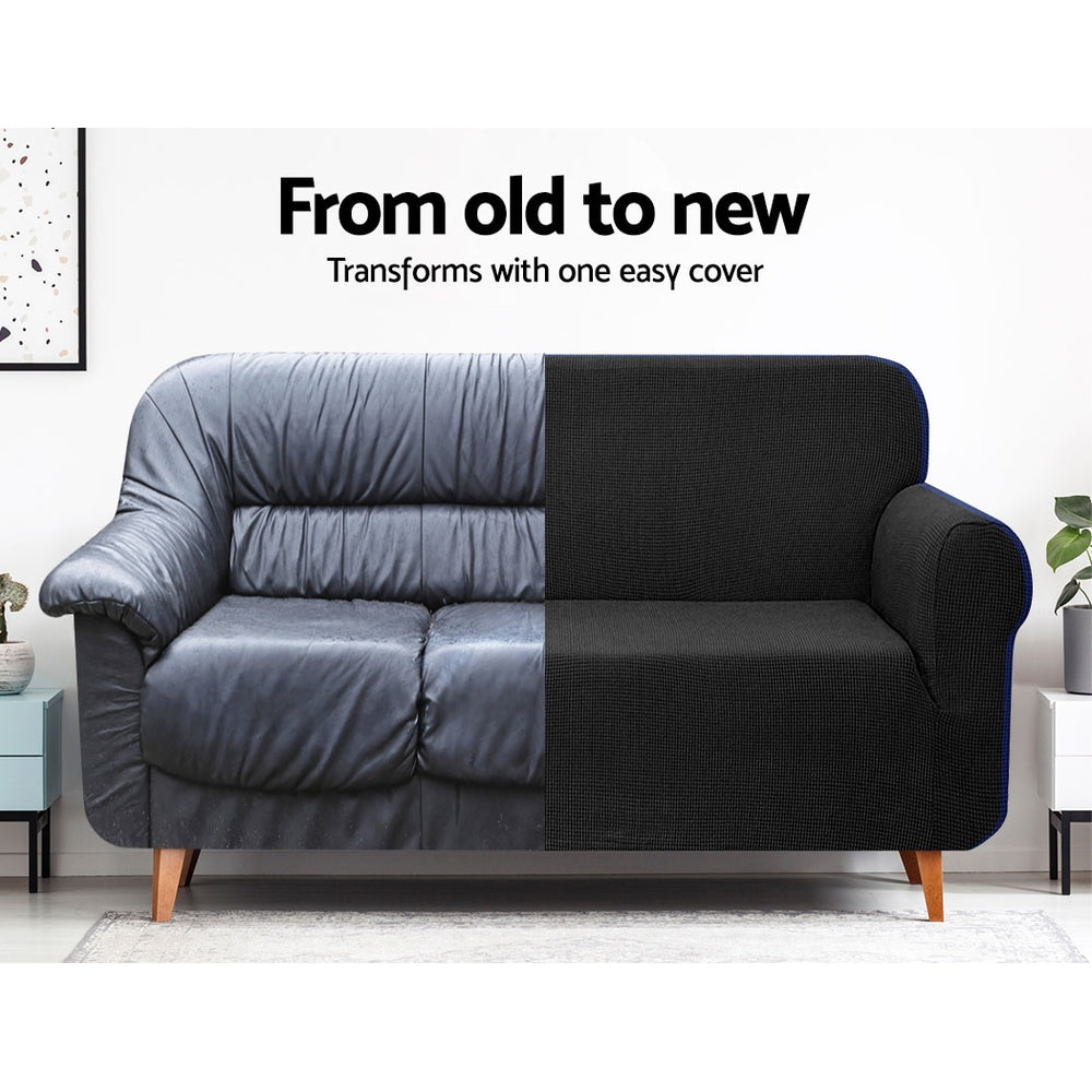 Sofa Accessories: Artiss Sofa Cover Couch Covers 3 Seater High Stretch Black